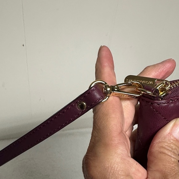 Michael Kors Plum Quilted Wristlet/ wallet - Picture 8 of 12